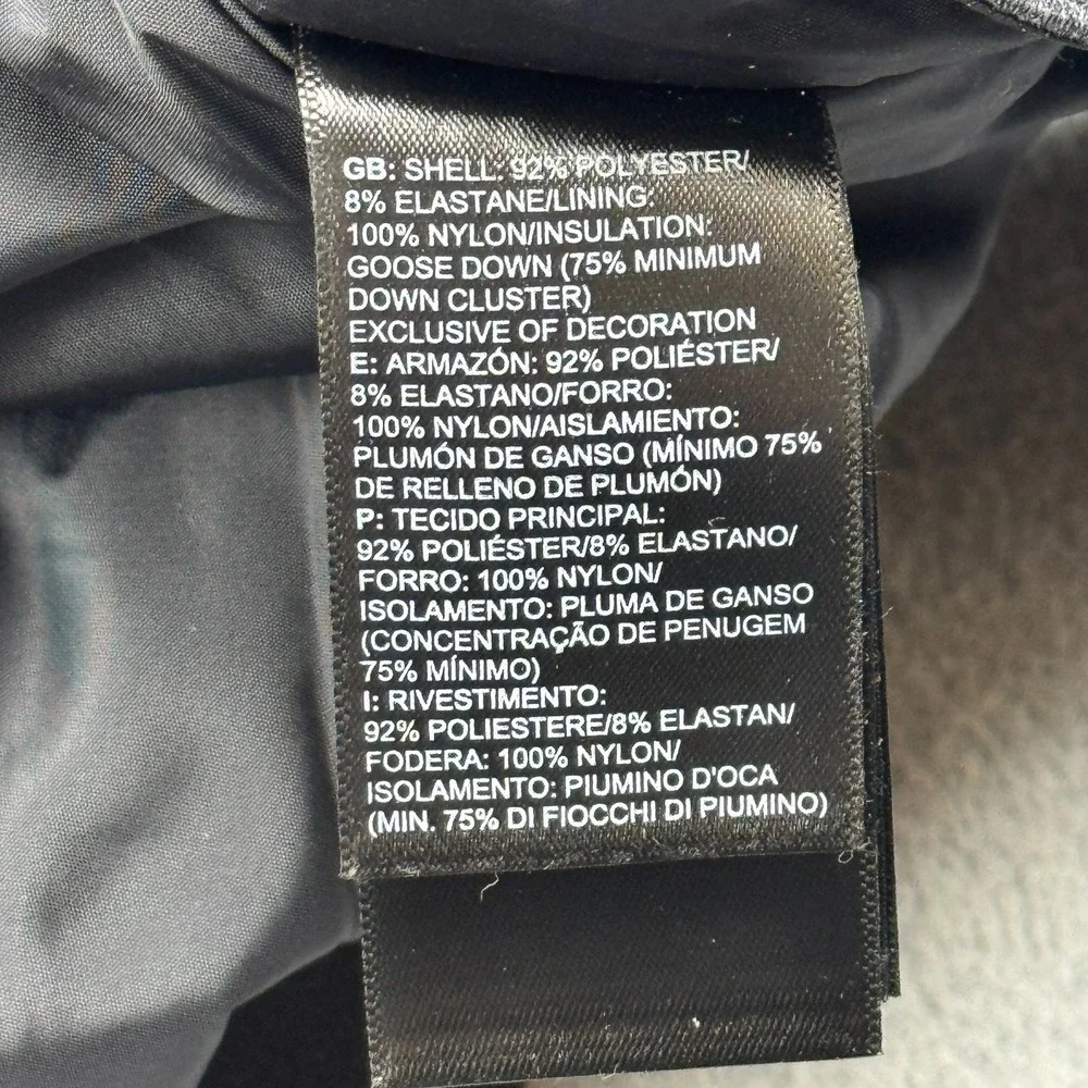 The North‎ Face Jacket Mens Large Gray Eros 550 Goose Down Puffer Light 1/2 Snap